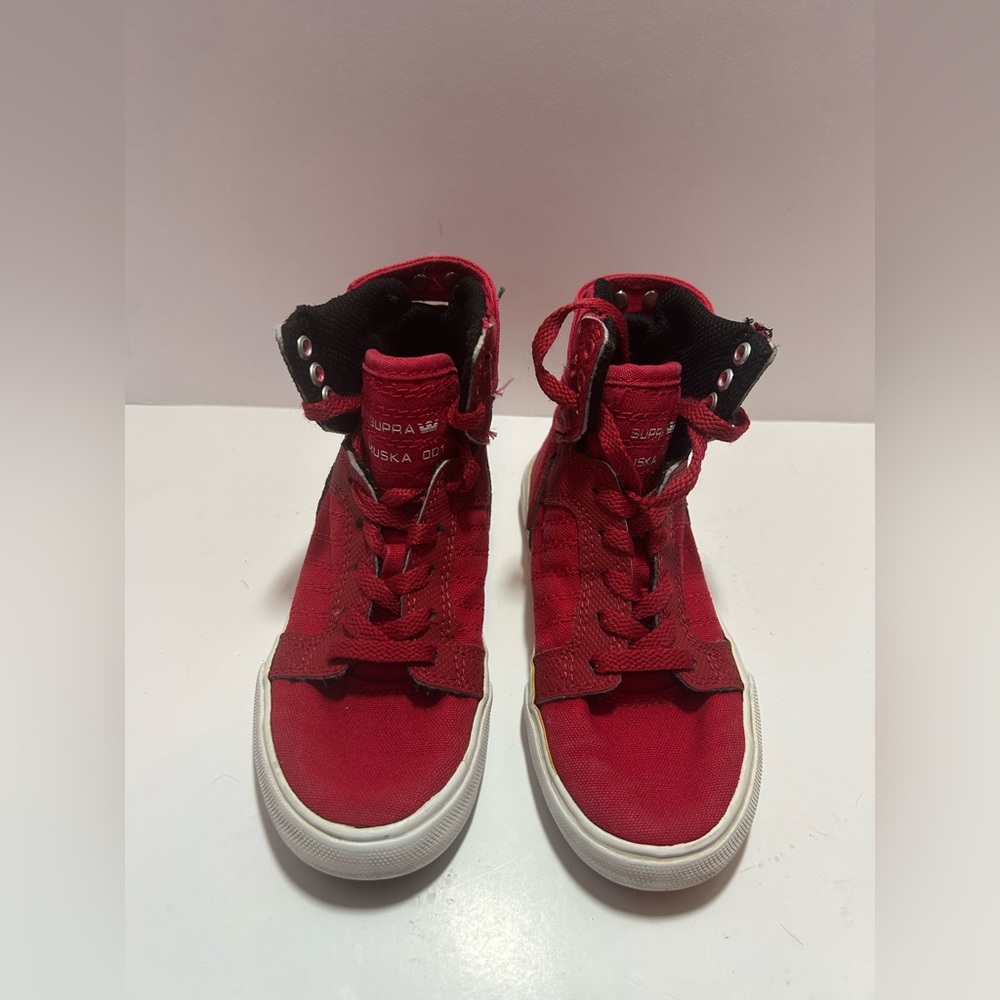 Supra kids skytop Red White Junior PS KIds  Shoes SK13053 Size 11